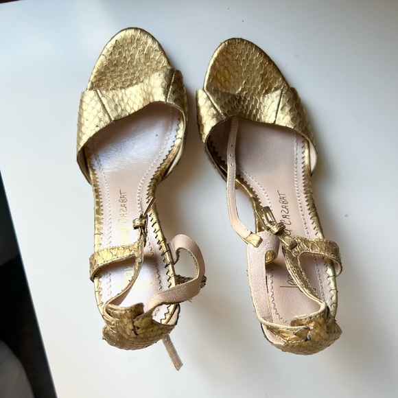 Jean-Michel Cazabat ~ Stiletto Heels ~ Skin ~ Gold ~ Well loved, still gorgeous - Picture 6 of 9